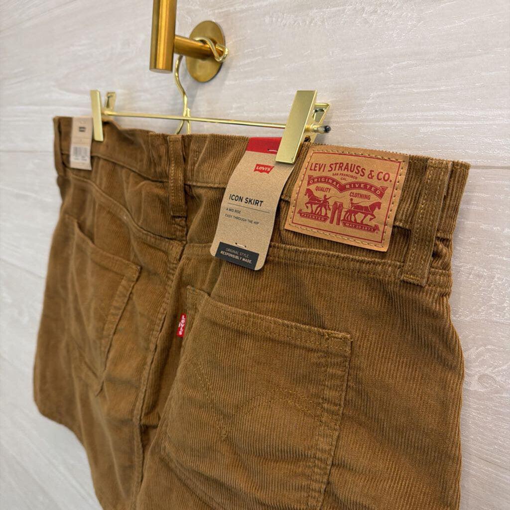 Levi Brown Corduroy Mini Skirt 33