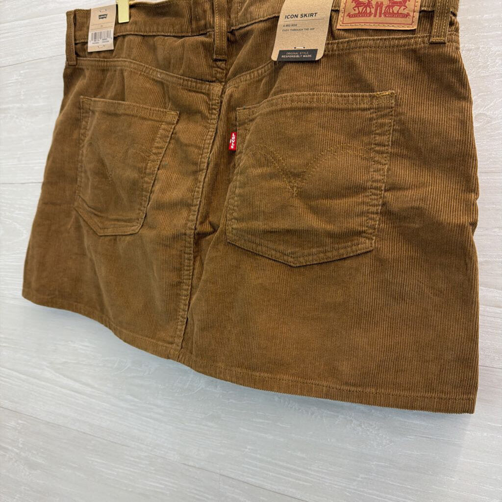 Levi Brown Corduroy Mini Skirt 33