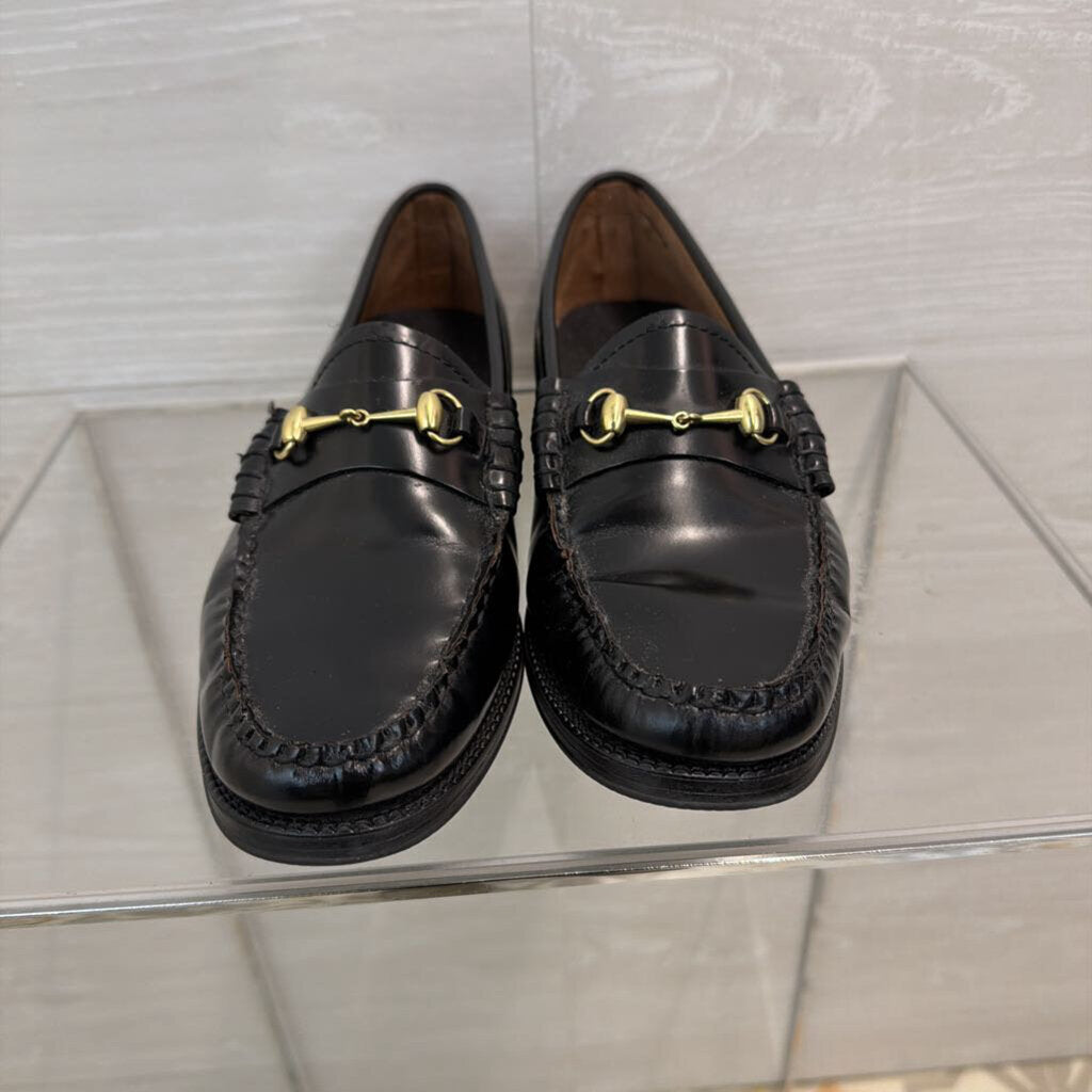 GH Bass Weejuns Originals Black Leather Lianna Bit Easy Loafers 7