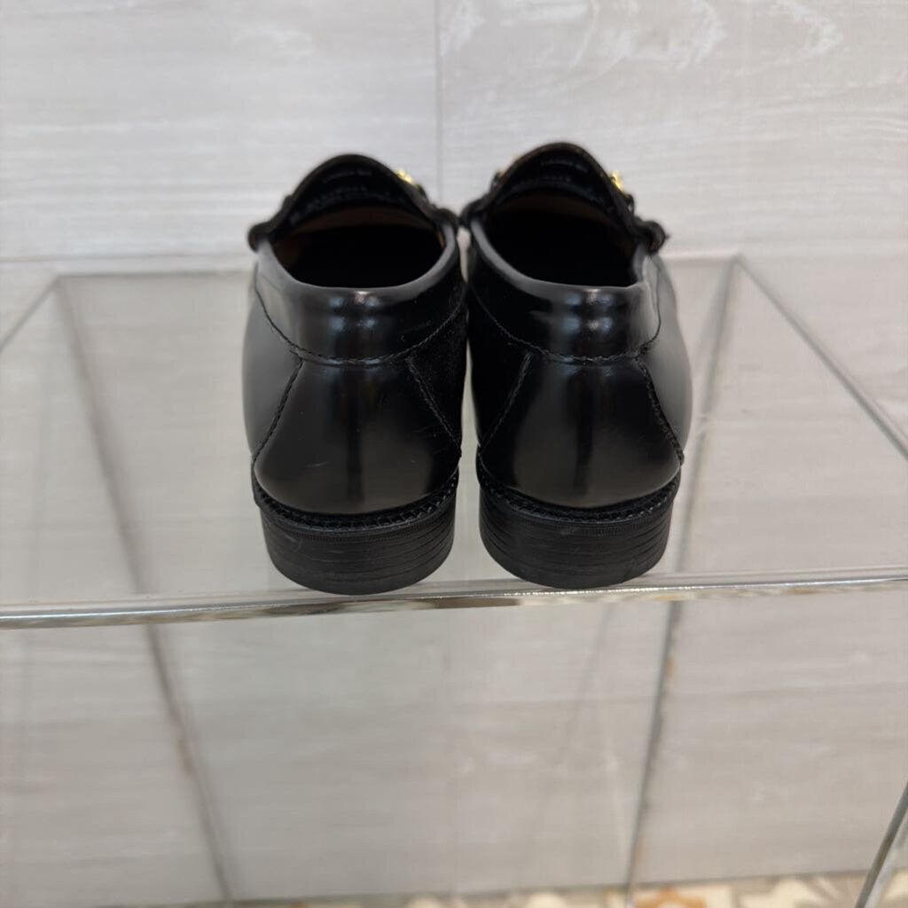 GH Bass Weejuns Originals Black Leather Lianna Bit Easy Loafers 7