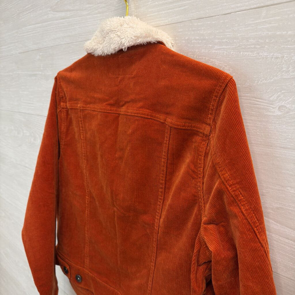 Torrid Orange/ Cream Trim Corduroy Jacket 0