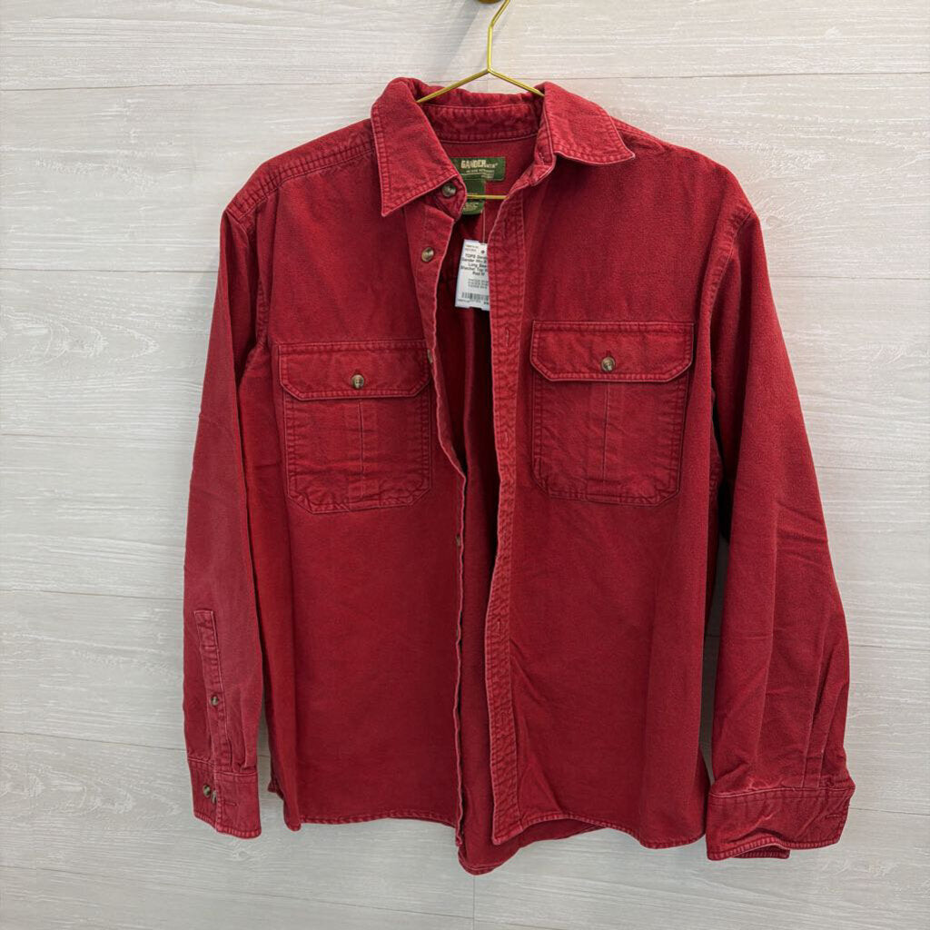Gander Mtn Red Soft Long Sleeve Shacket Top Medium