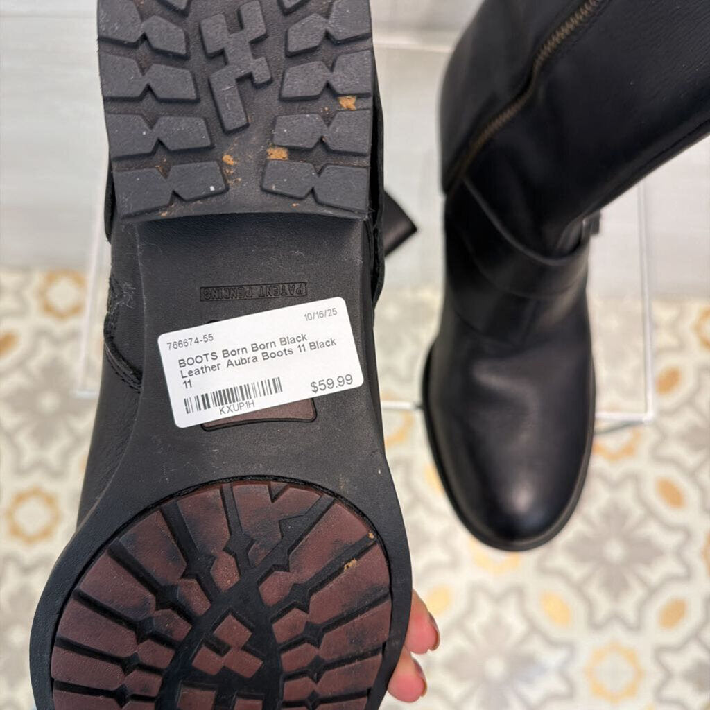 Born Black Leather Aubra Boots 11