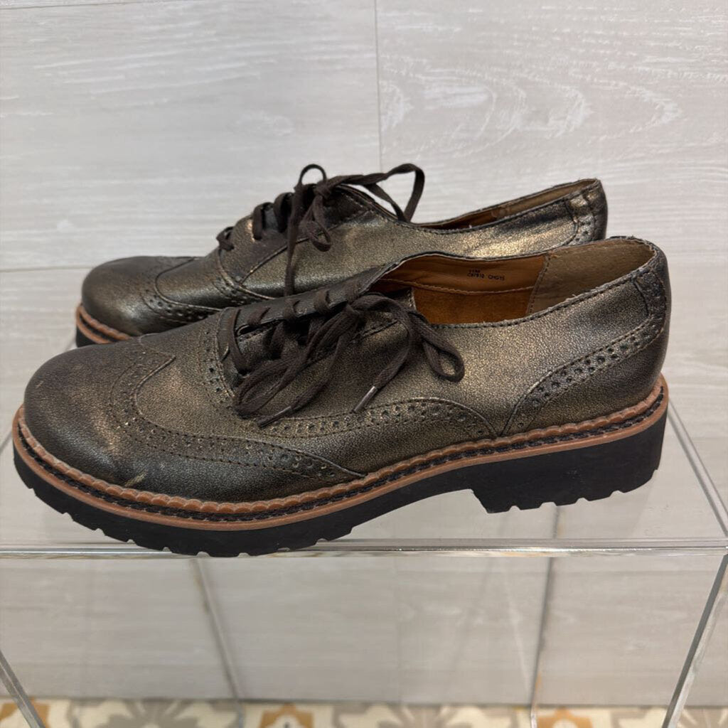 Brogues Metallic Wingtip Loafers 11