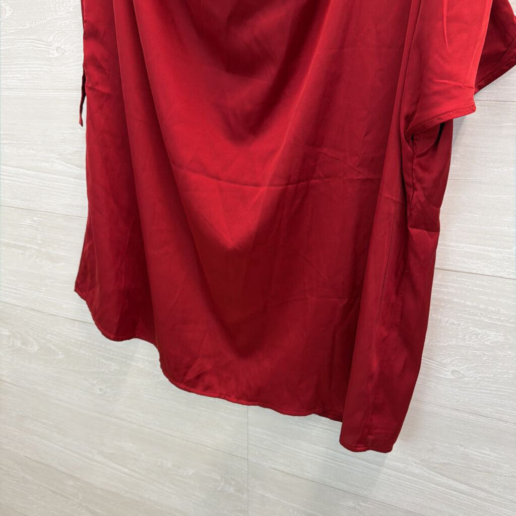 Torrid Red Silky Short Sleeve/ Tie Strap Top 00