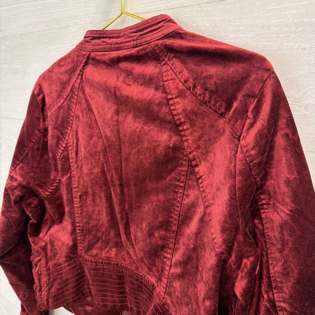 Torrid Burgundy Velvet Moto Jacket 00