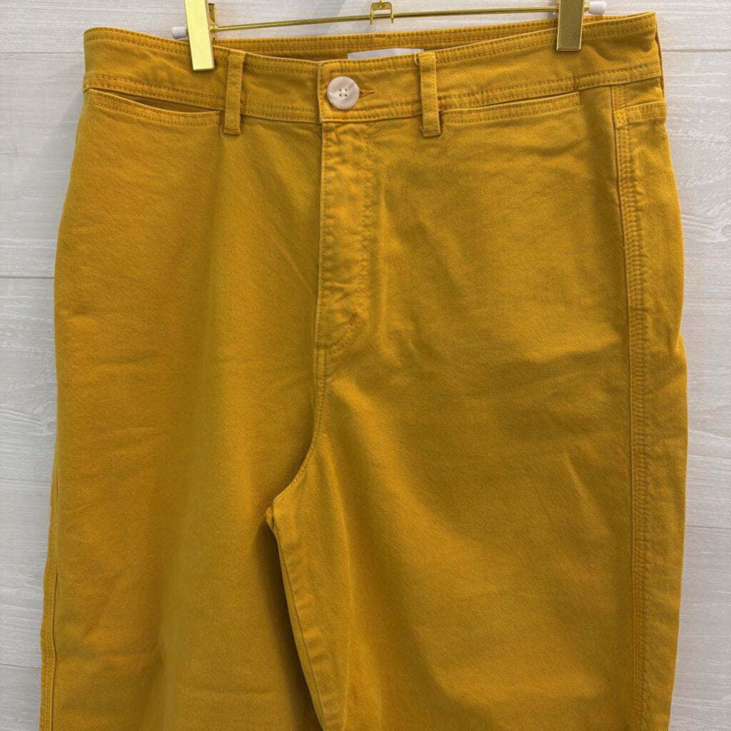 Loft Yellow Denim Wide Leg Pants 30