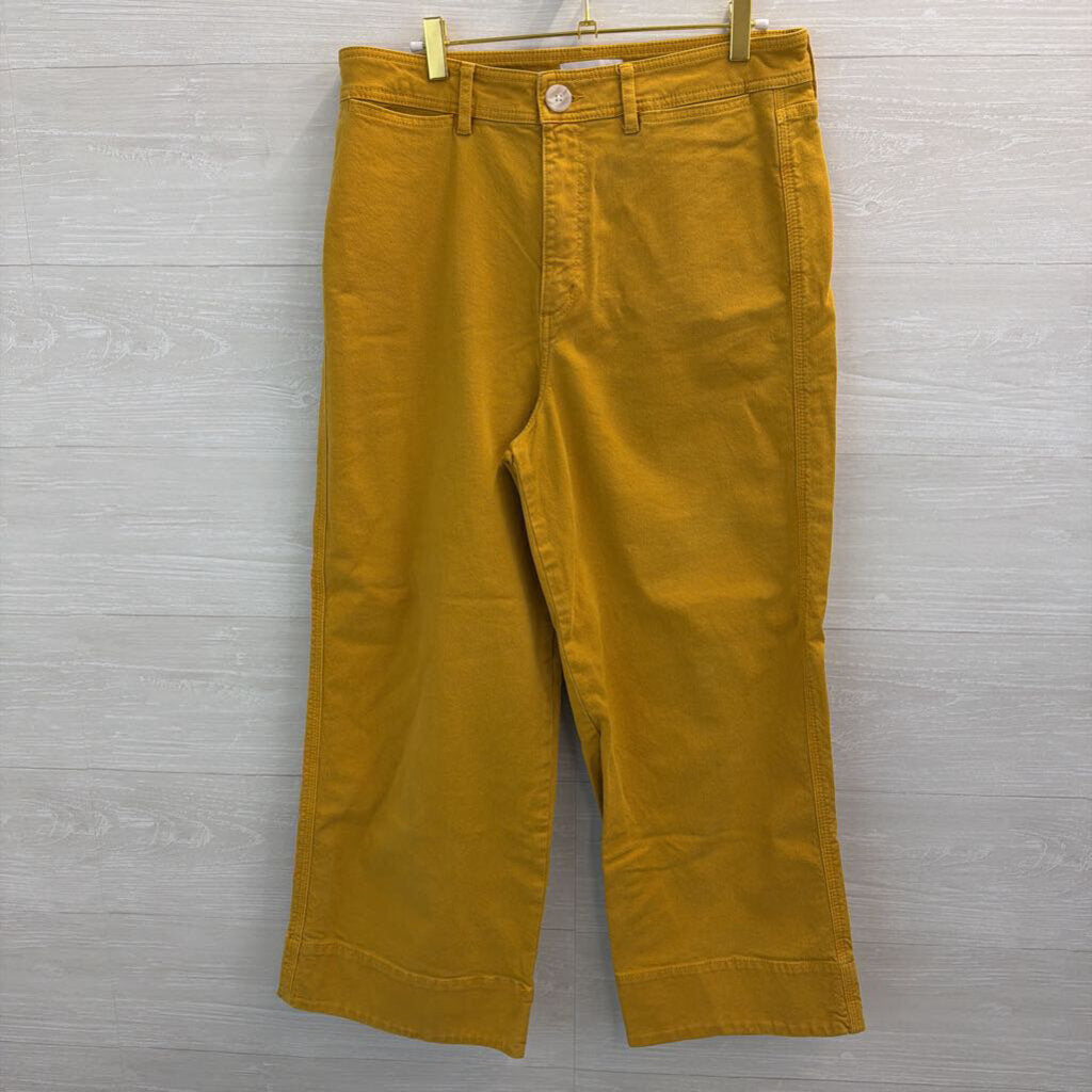 Loft Yellow Denim Wide Leg Pants 30