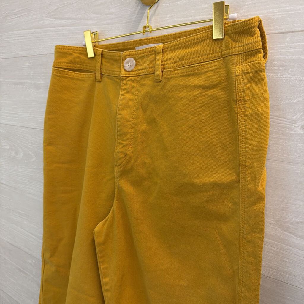 Loft Yellow Denim Wide Leg Pants 30