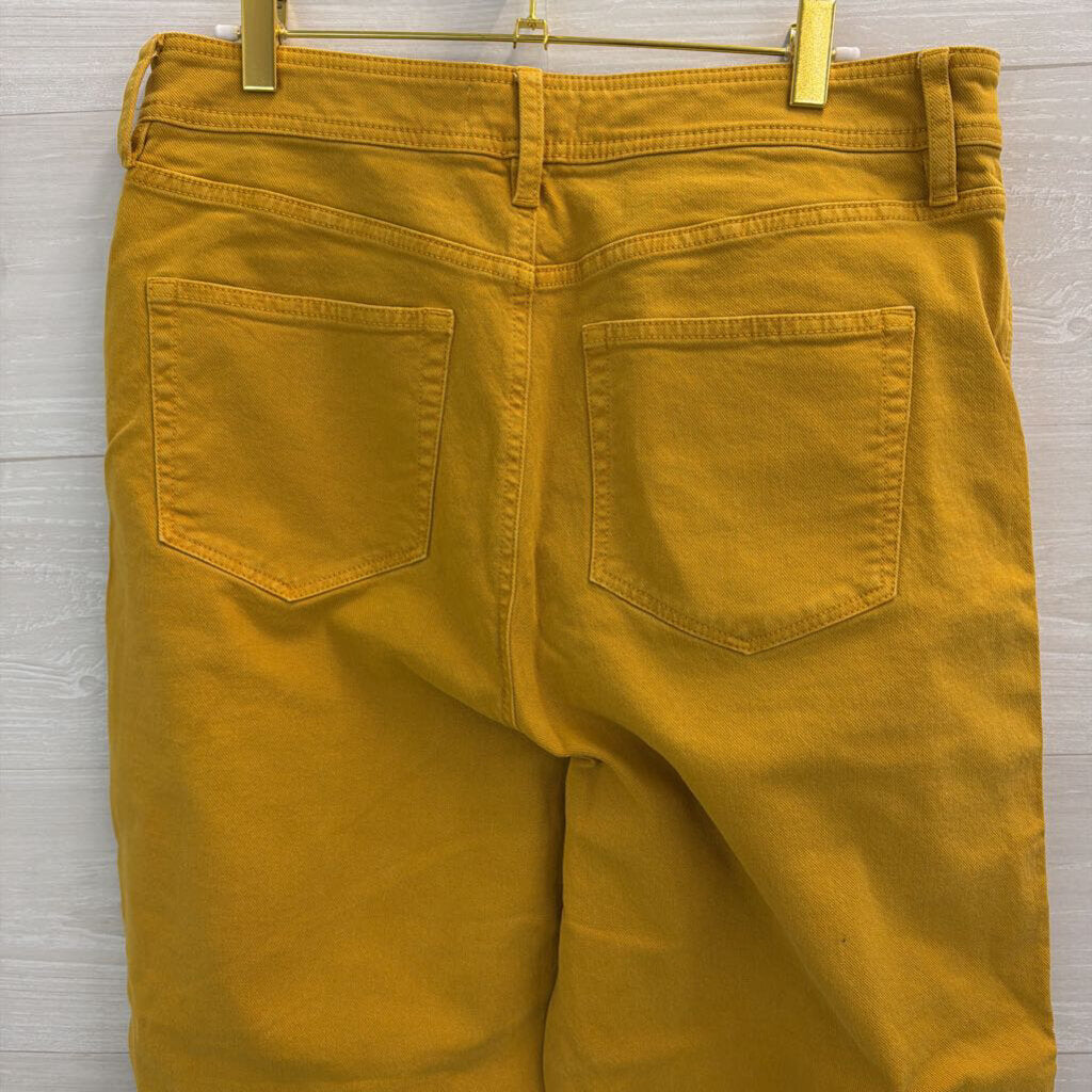 Loft Yellow Denim Wide Leg Pants 30
