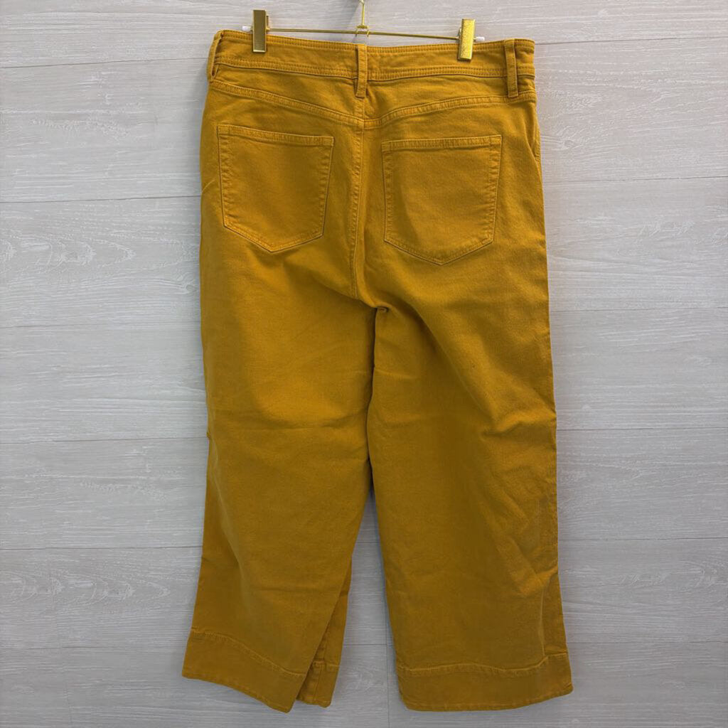 Loft Yellow Denim Wide Leg Pants 30