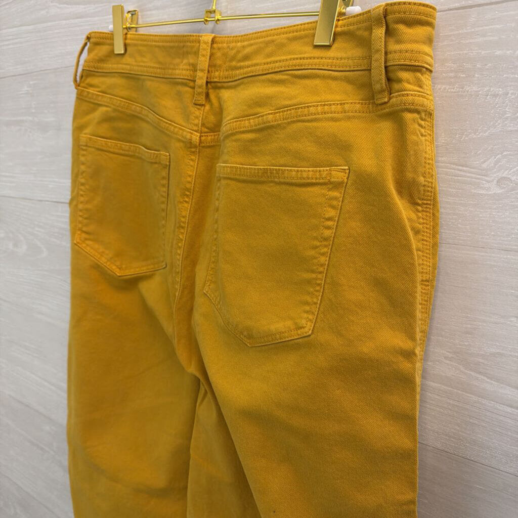 Loft Yellow Denim Wide Leg Pants 30