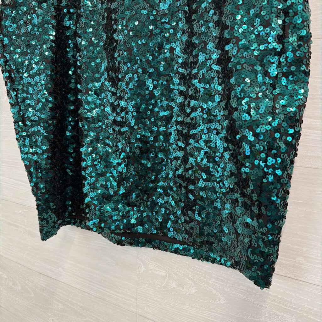 Torrid Green Sequin Mini Skirt 3