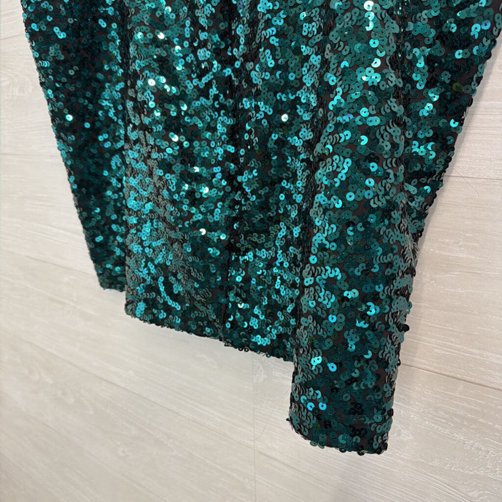 Torrid Green Sequin Mini Skirt 3
