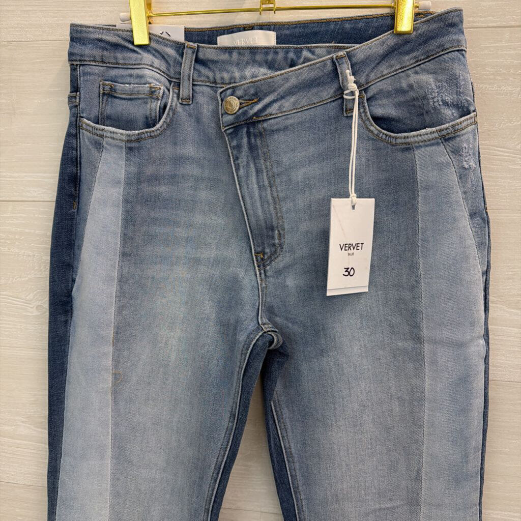 Vervet Bella High Rise Color Block Flare 30