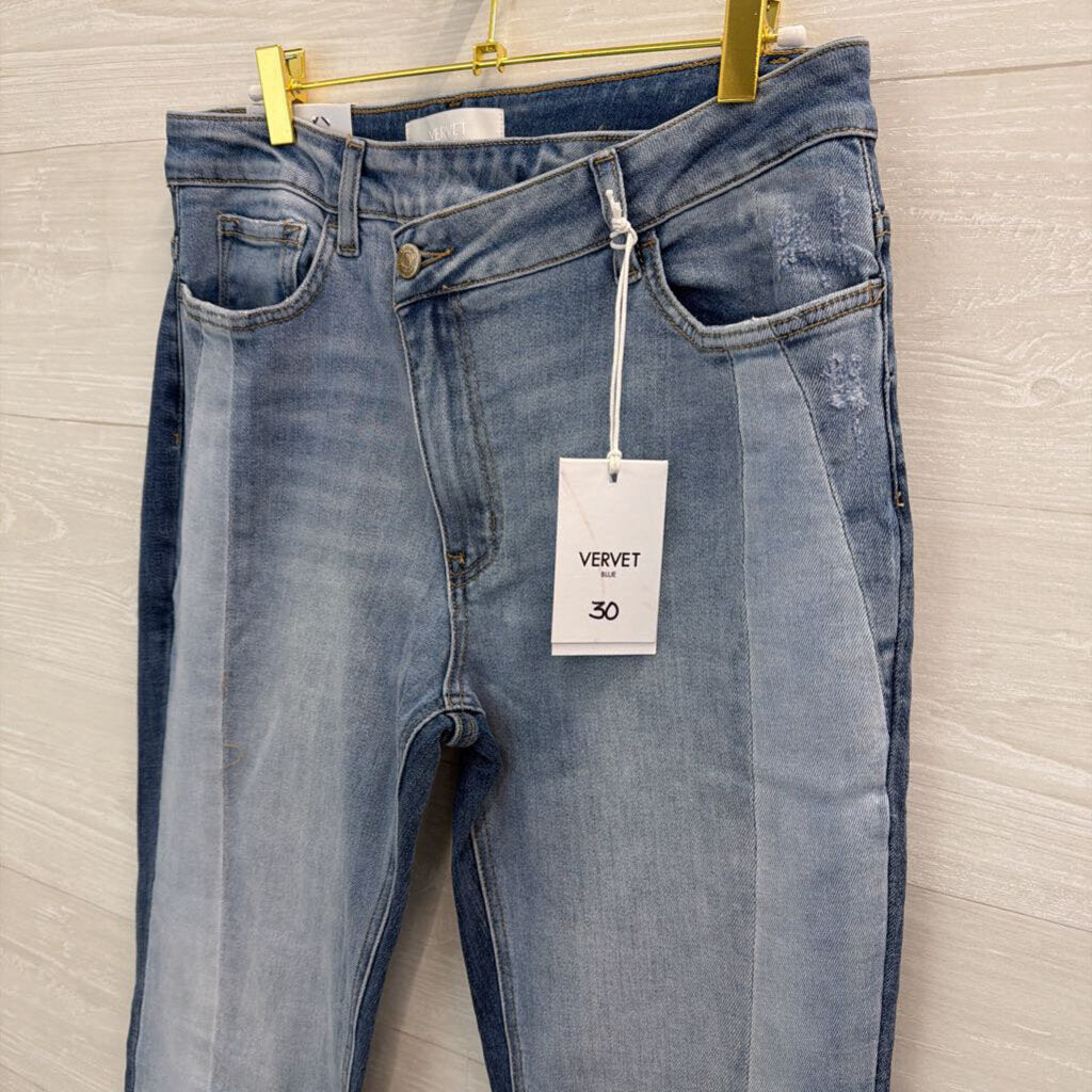 Vervet Bella High Rise Color Block Flare 30