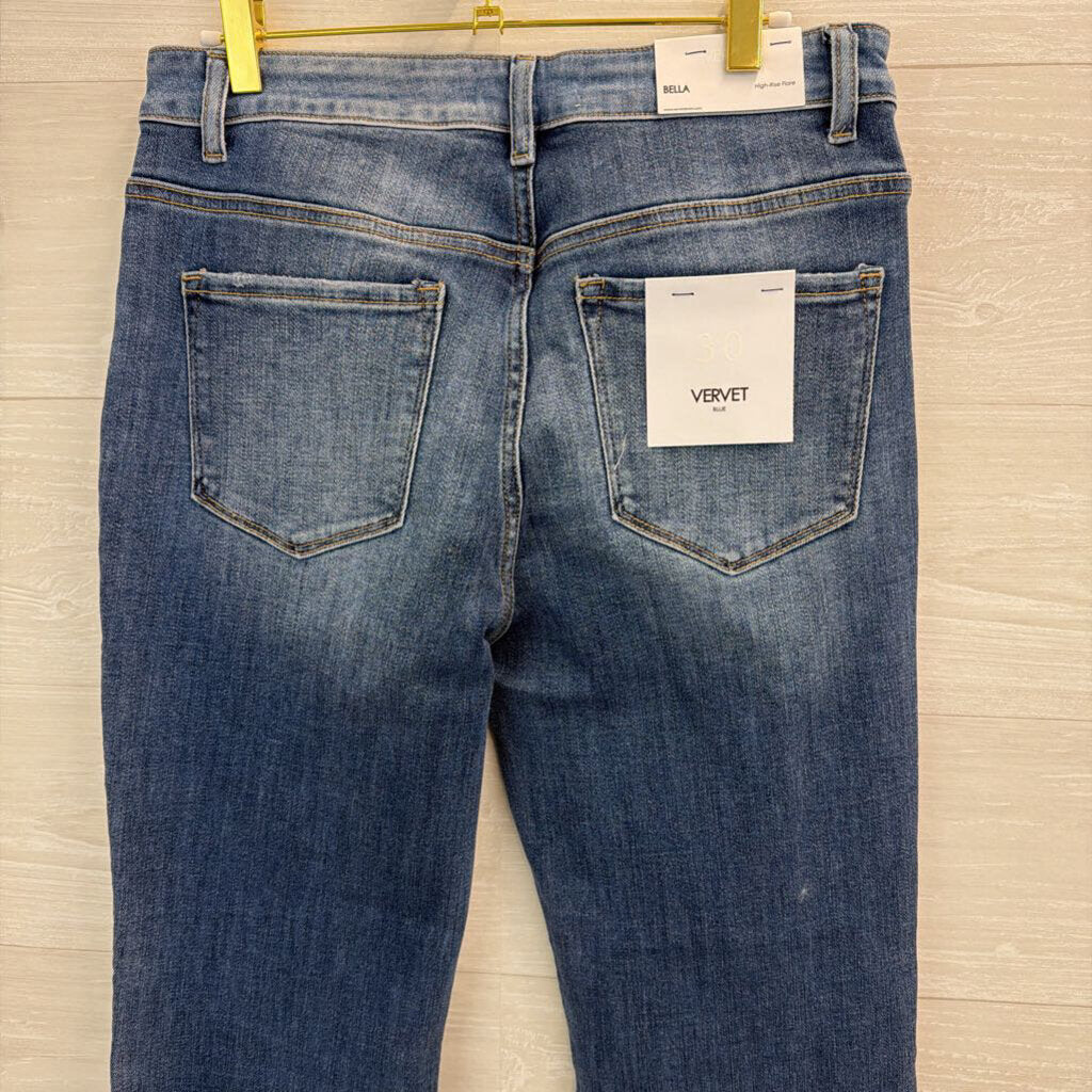 Vervet Bella High Rise Color Block Flare 30