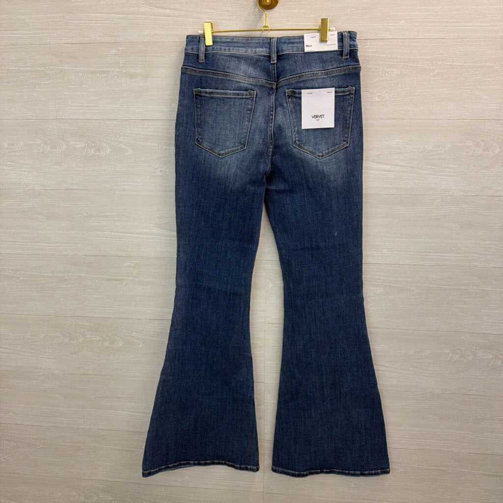 Vervet Bella High Rise Color Block Flare 30