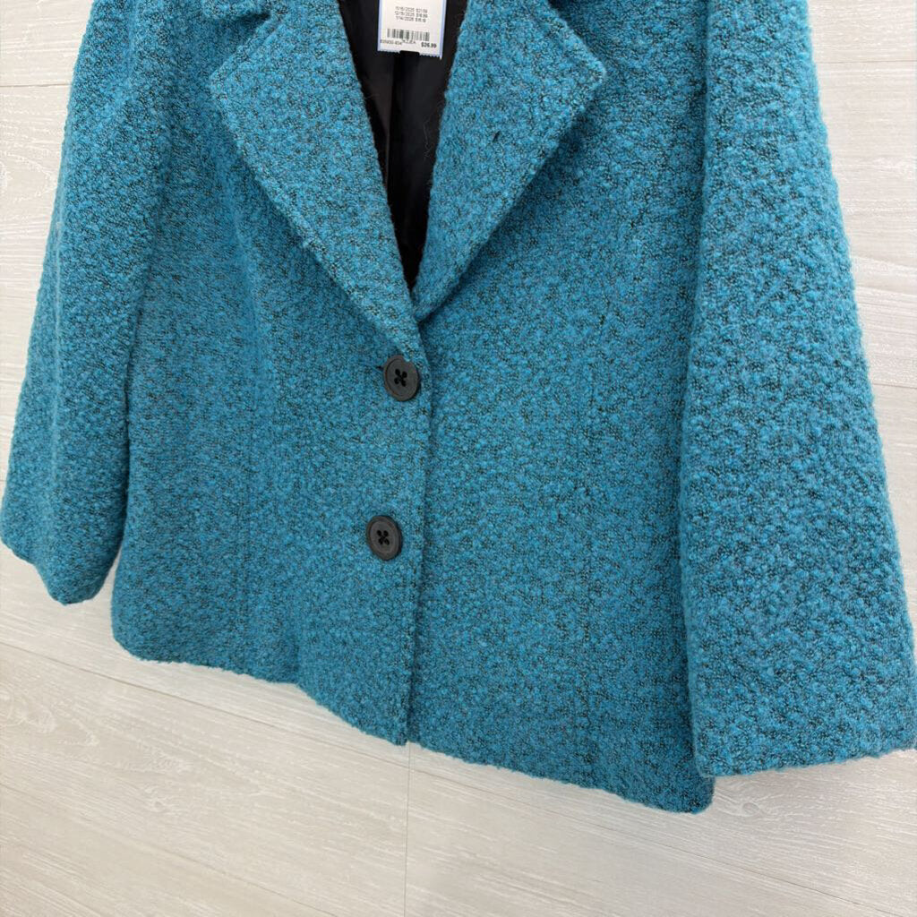 Cabi Teal Boucle Wool Blend Blazer 10