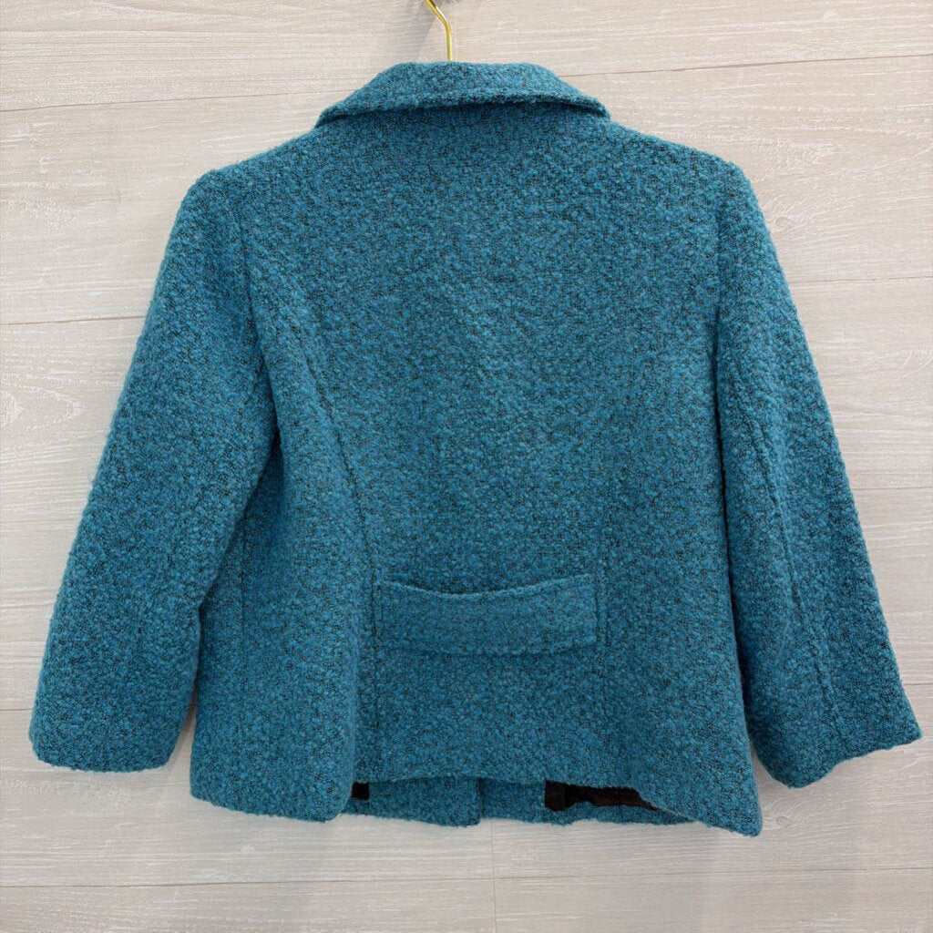 Cabi Teal Boucle Wool Blend Blazer 10