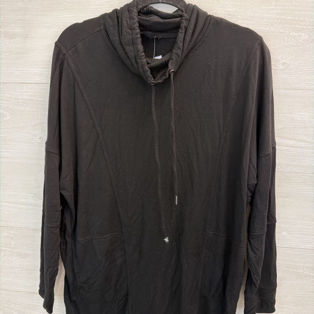 Renuar Black Draw String Neck Long Sleeve Dress Large