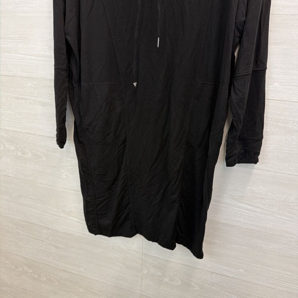 Renuar Black Draw String Neck Long Sleeve Dress Large