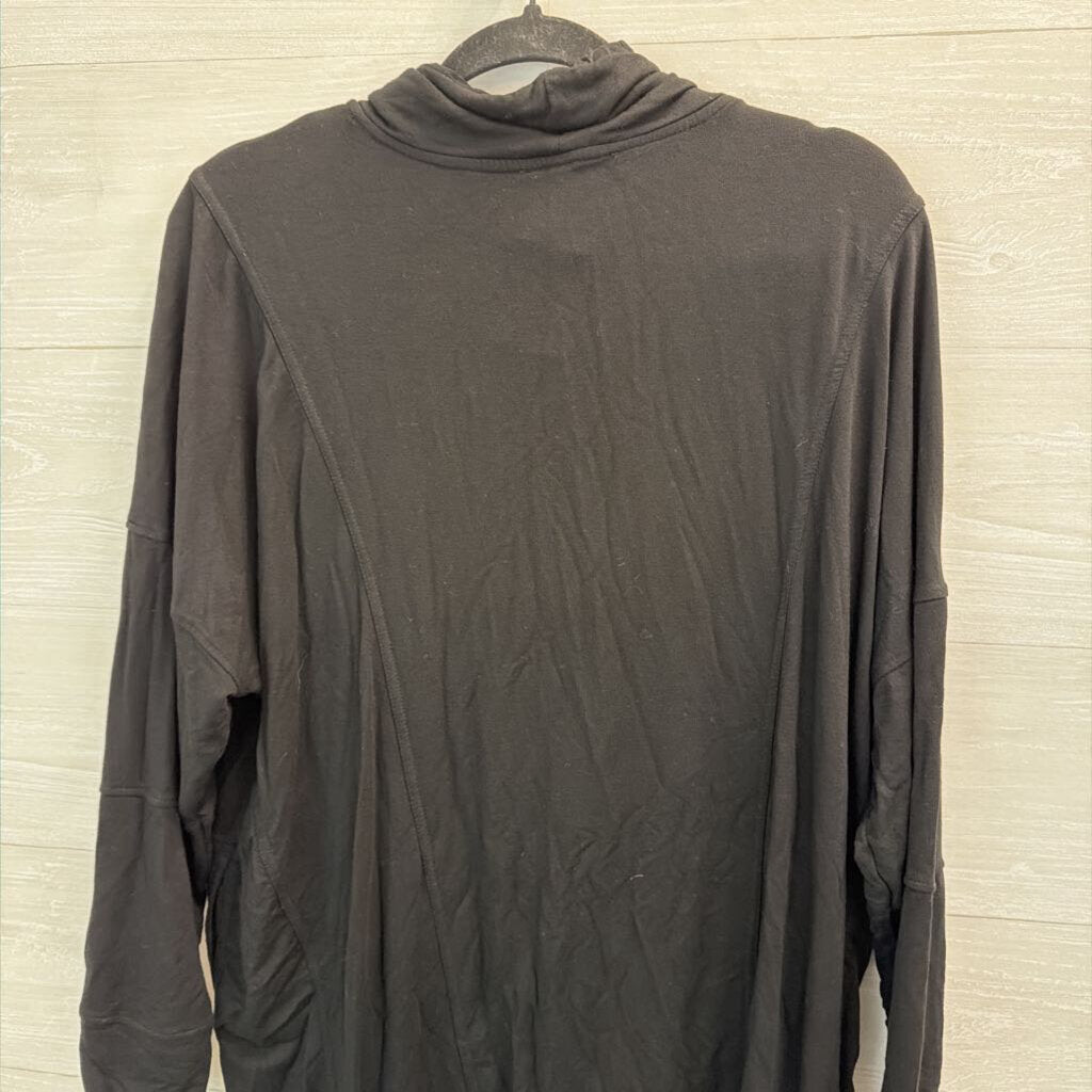 Renuar Black Draw String Neck Long Sleeve Dress Large