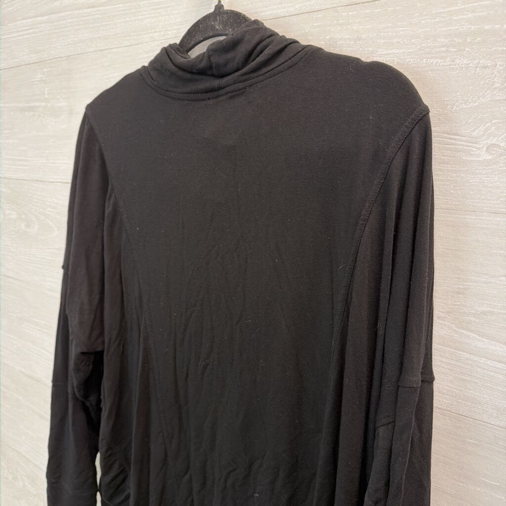 Renuar Black Draw String Neck Long Sleeve Dress Large