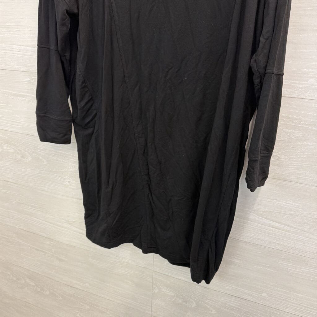 Renuar Black Draw String Neck Long Sleeve Dress Large