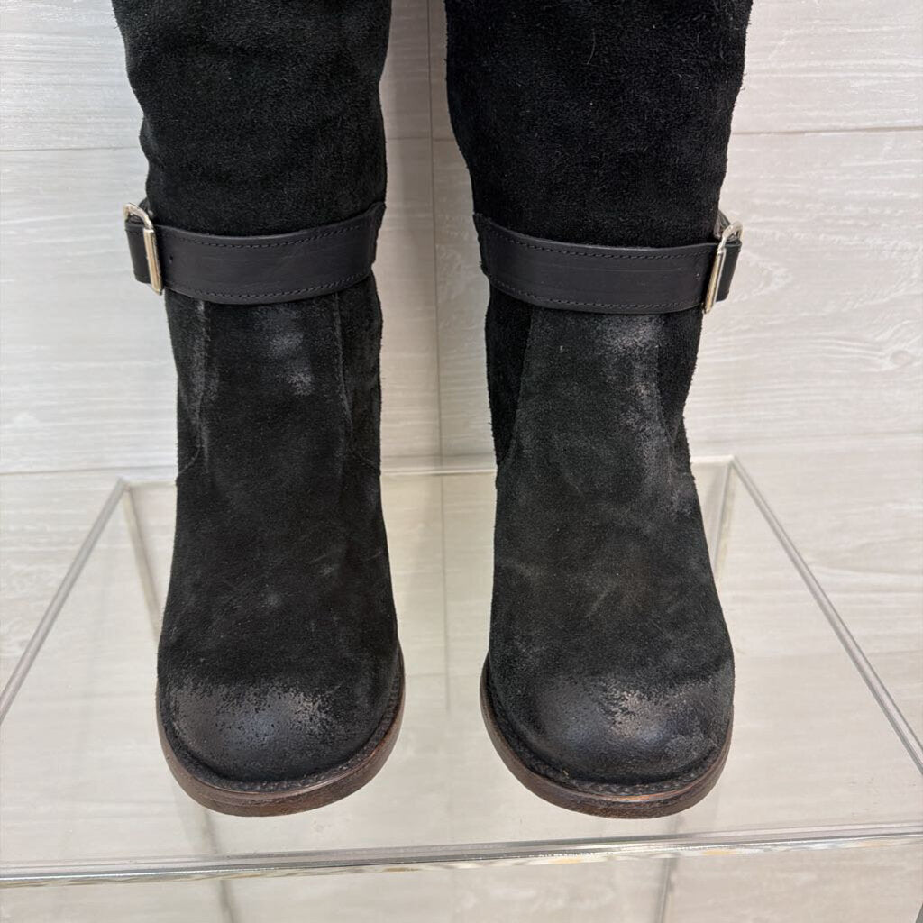 Freebird Black Suede Leather Knee Holland Boots 9