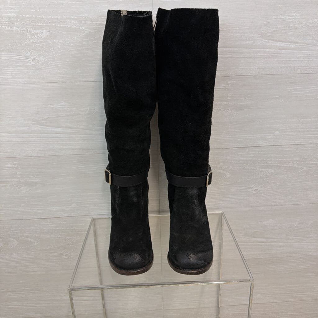 Freebird Black Suede Leather Knee Holland Boots 9