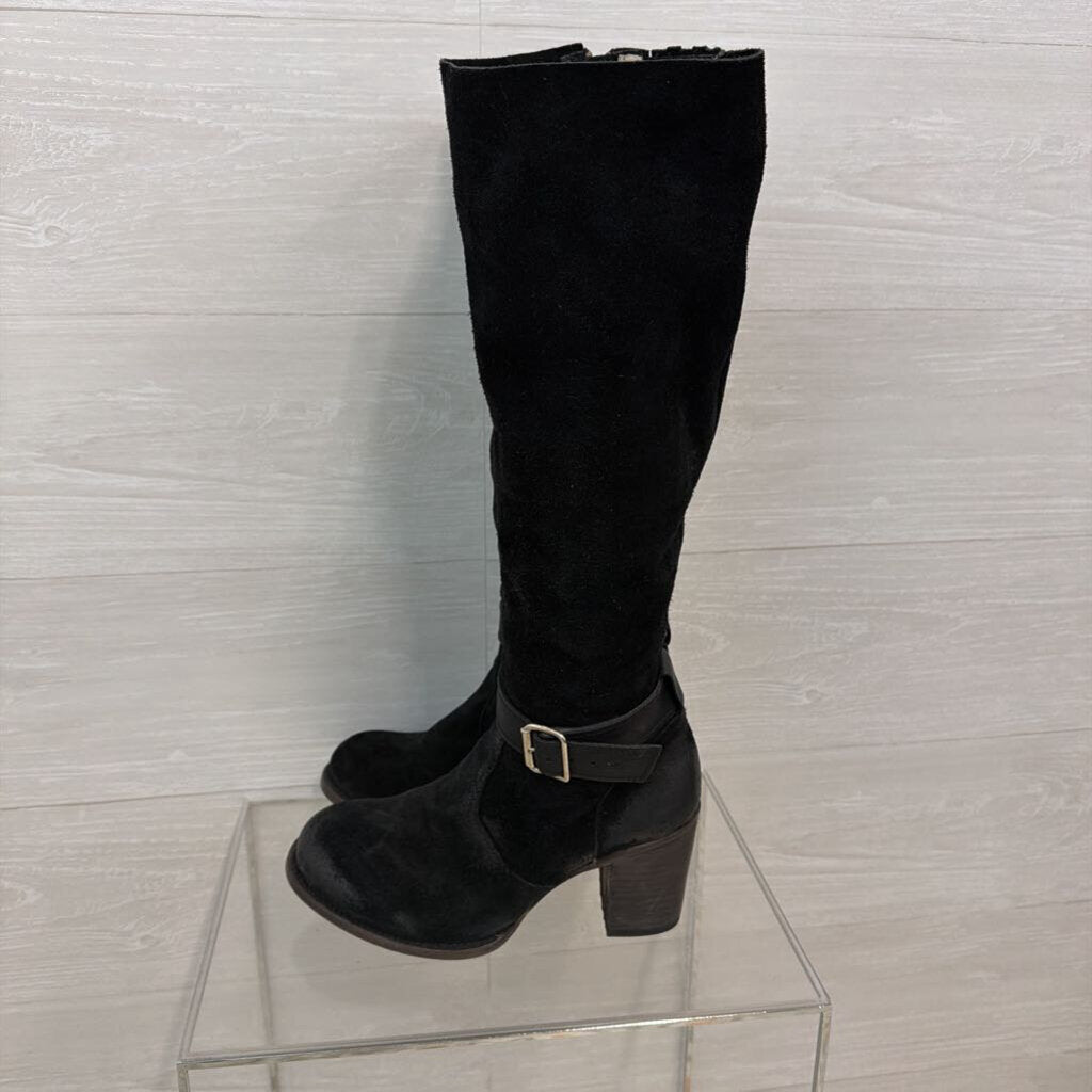 Freebird Black Suede Leather Knee Holland Boots 9