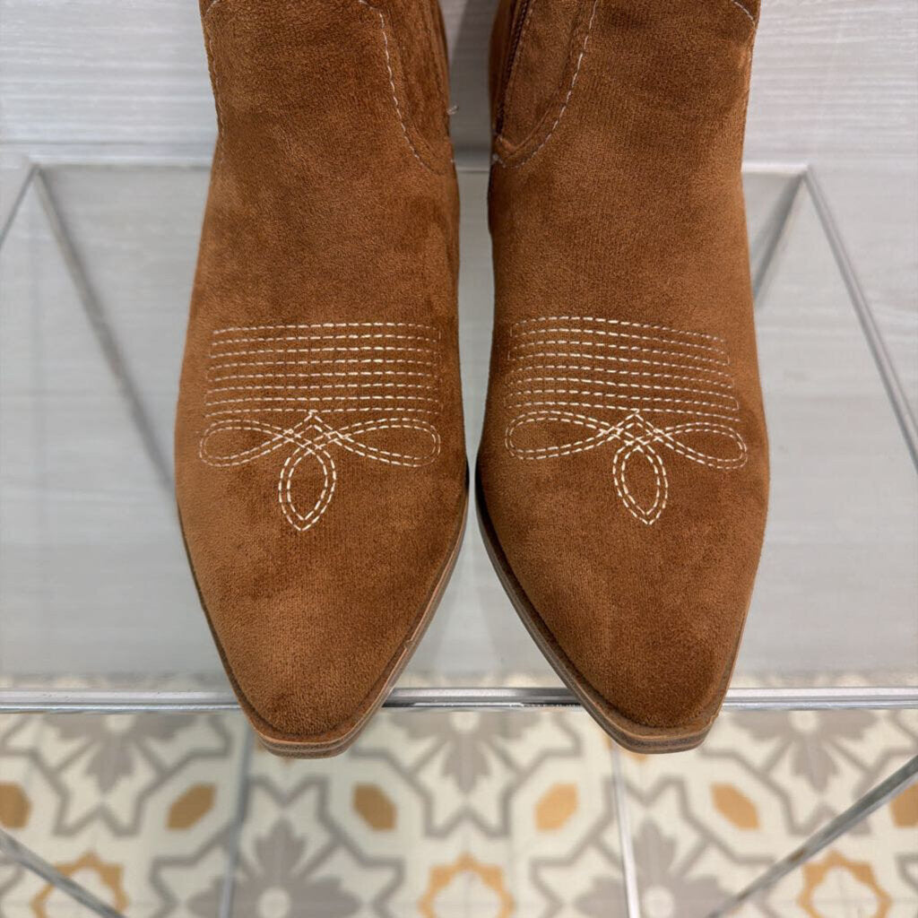 Hey Girl Brown Suede Quittin Time Fashion Western Boots 9