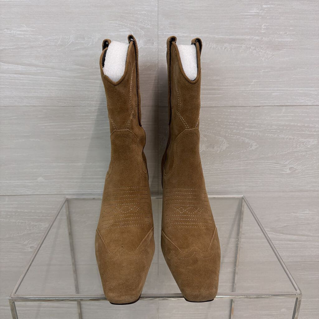 Steve Madden Brown Suede Josefine Western Boots 9