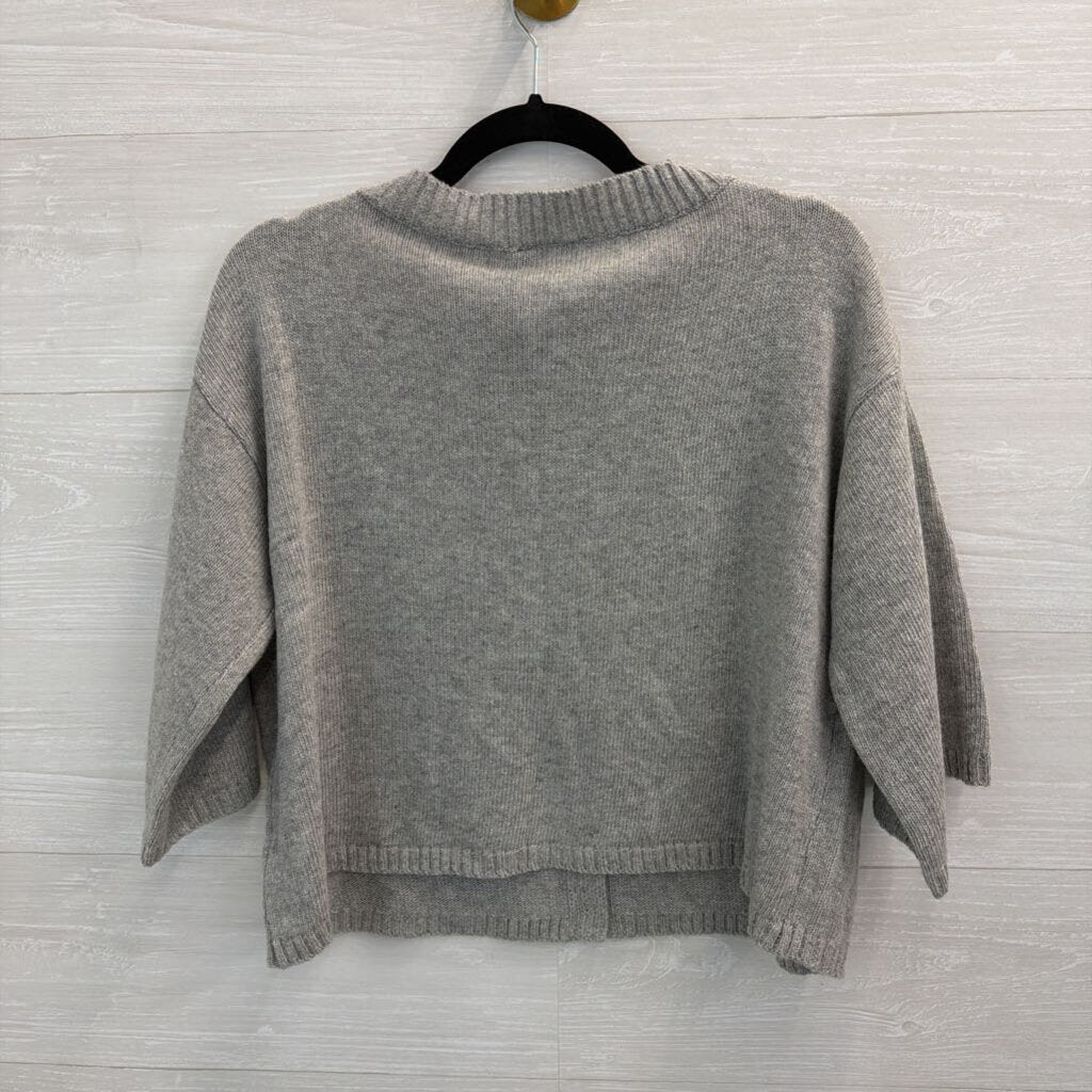 Vici Grey Button Front Cardigan Sweater Large
