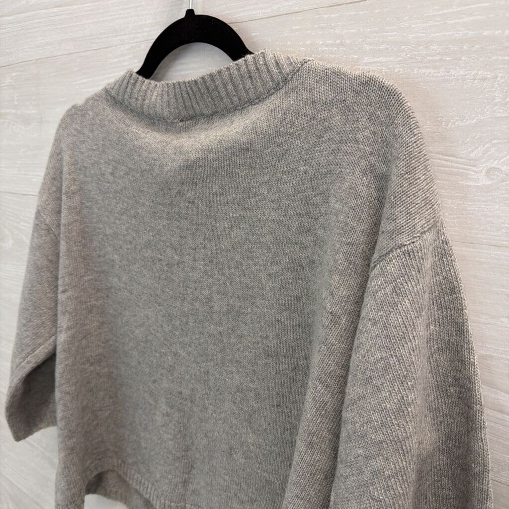 Vici Grey Button Front Cardigan Sweater Large
