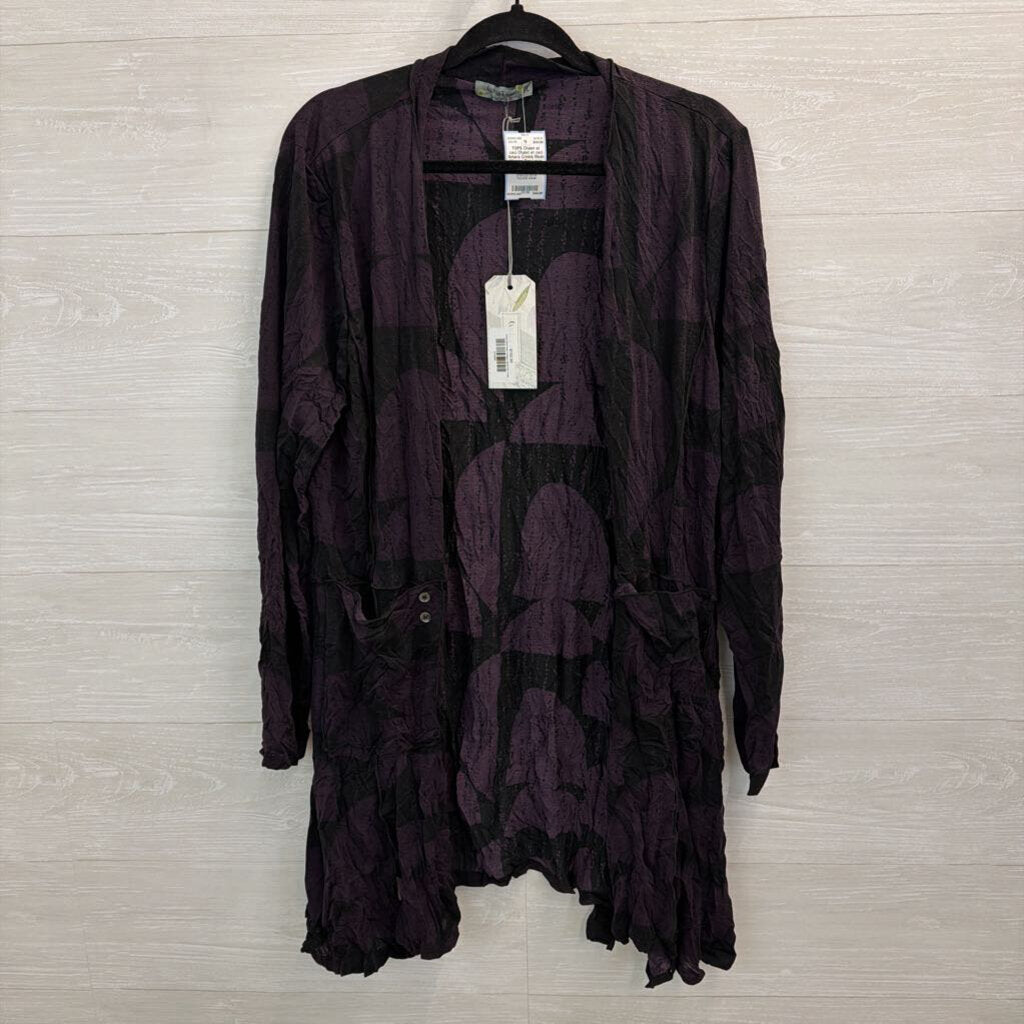 Chalet et ceci Amara Crinkle Mesh Kimono Top Large