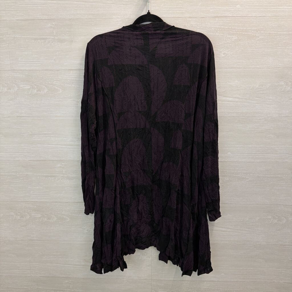 Chalet et ceci Amara Crinkle Mesh Kimono Top Large