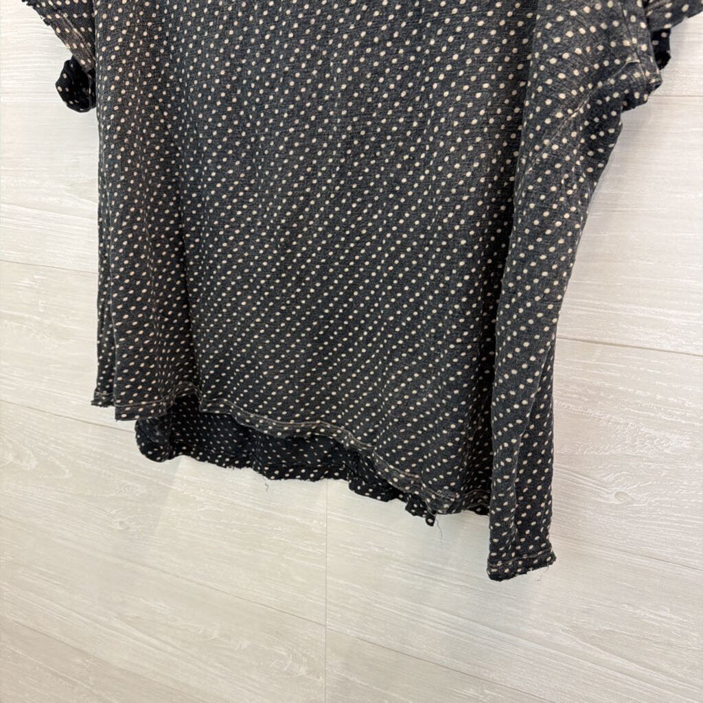 Magnolia Pearl Grey/ Cream Polka Dot Short Sleeve Top One Size