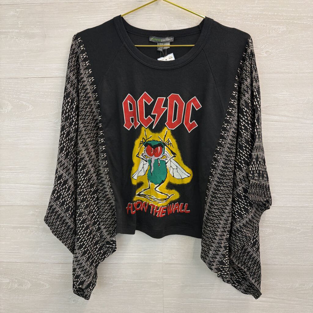 Shannon Passero Black/ Multi ACDC Print Top One Size