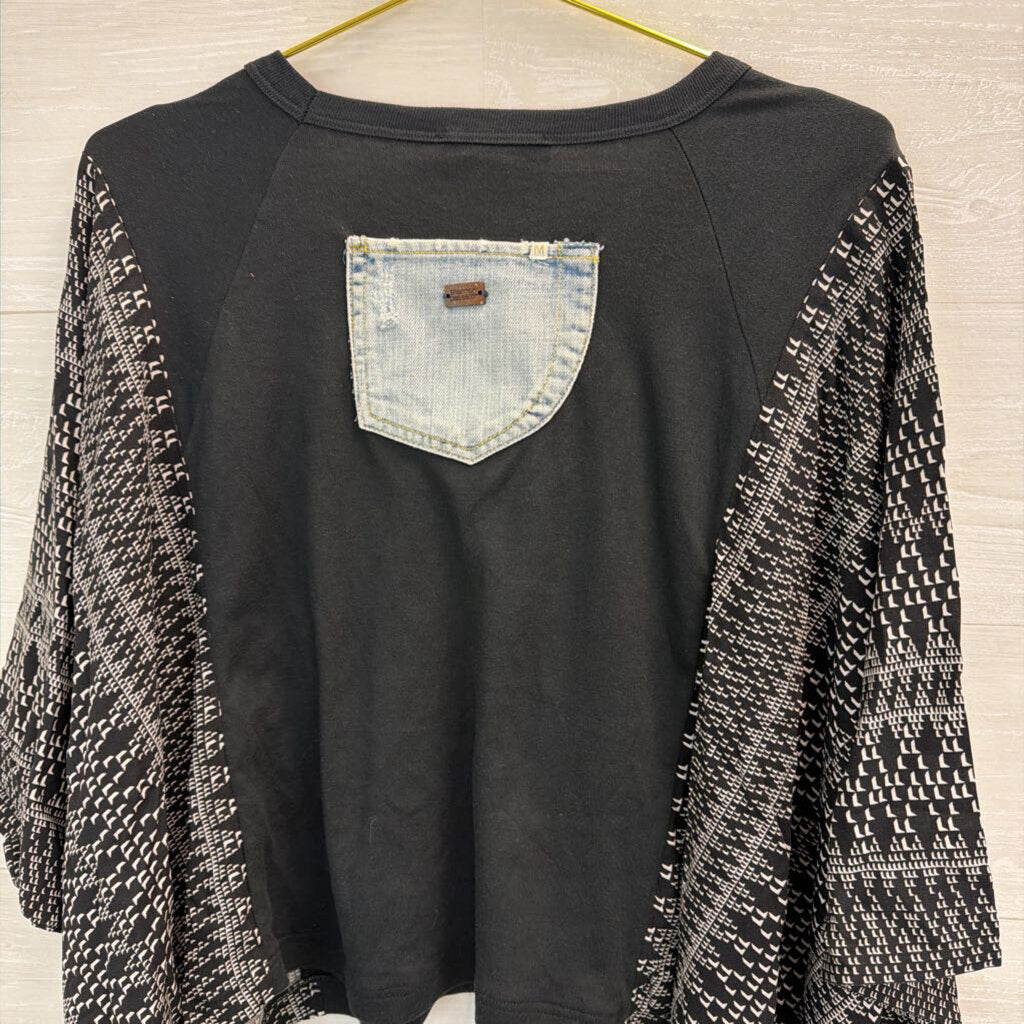 Shannon Passero Black/ Multi ACDC Print Top One Size