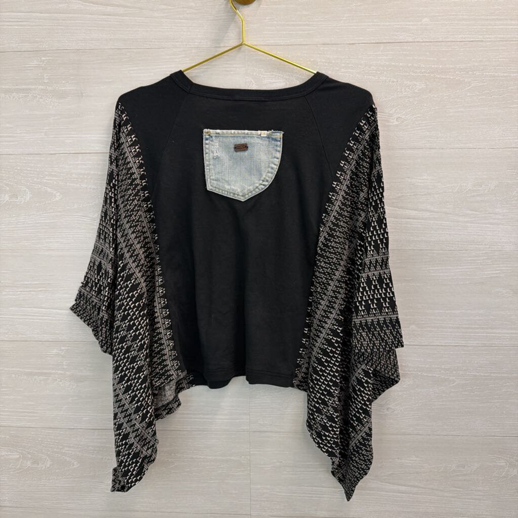 Shannon Passero Black/ Multi ACDC Print Top One Size