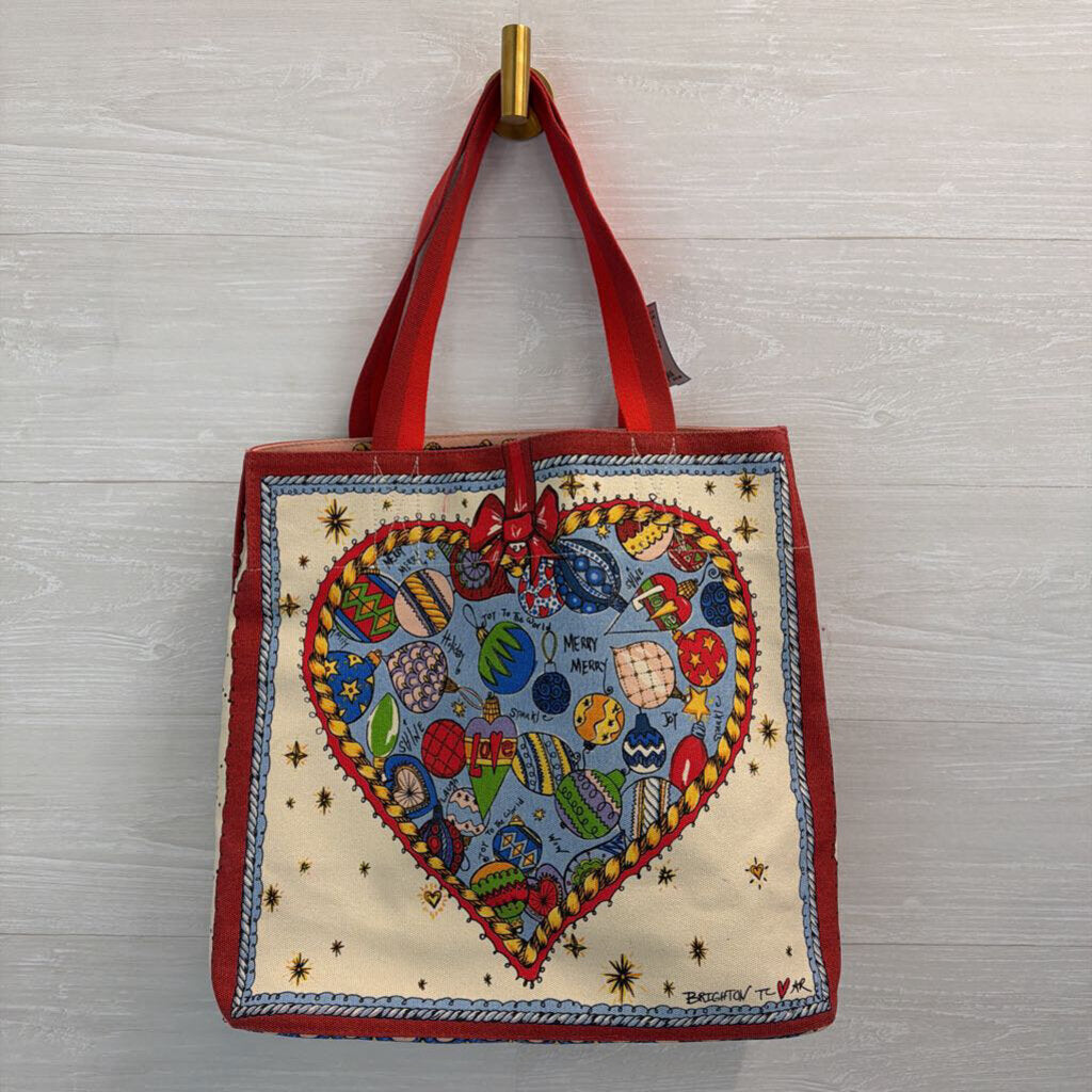 Brighton Cream/ Multi Celebrate Holiday Tote Bag