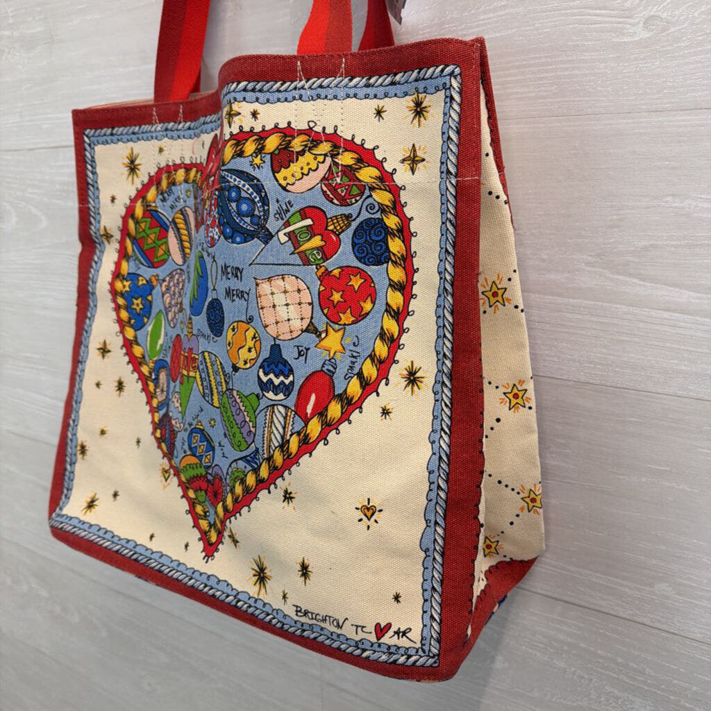 Brighton Cream/ Multi Celebrate Holiday Tote Bag