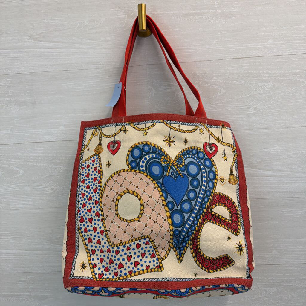 Brighton Cream/ Multi Celebrate Holiday Tote Bag
