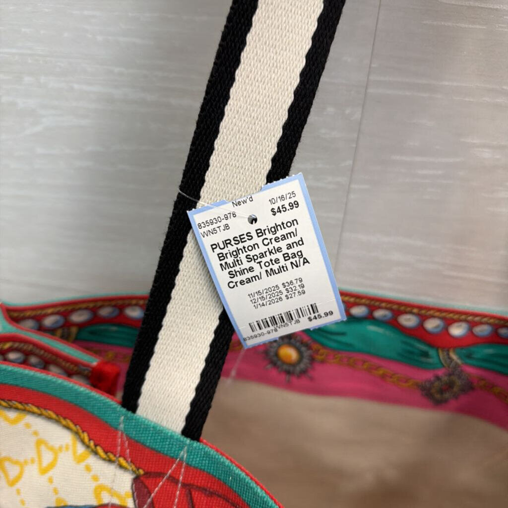 Brighton Cream/ Multi Sparkle and Shine Tote Bag