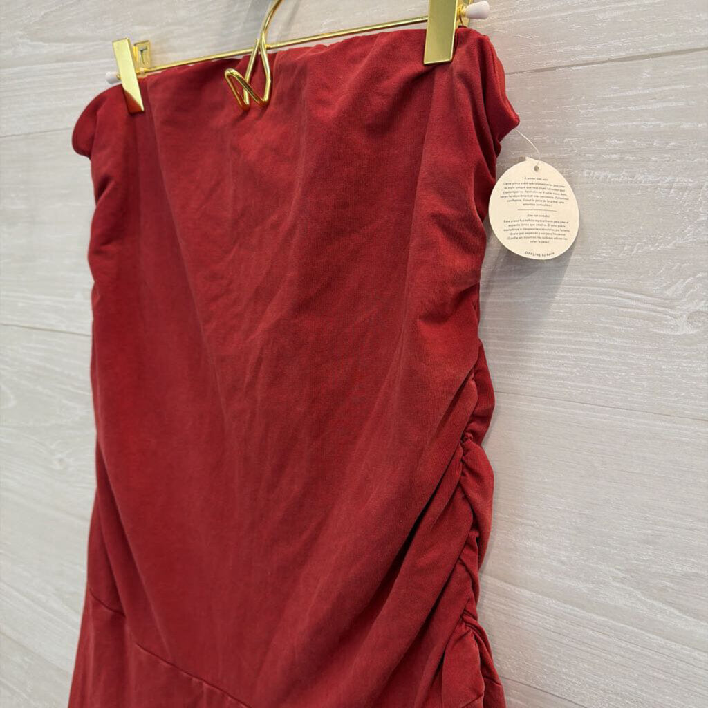 Offline by Aerie Brick Red Strapless Dress With Shorts Large