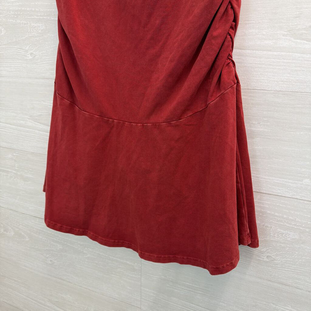 Offline by Aerie Brick Red Strapless Dress With Shorts Large