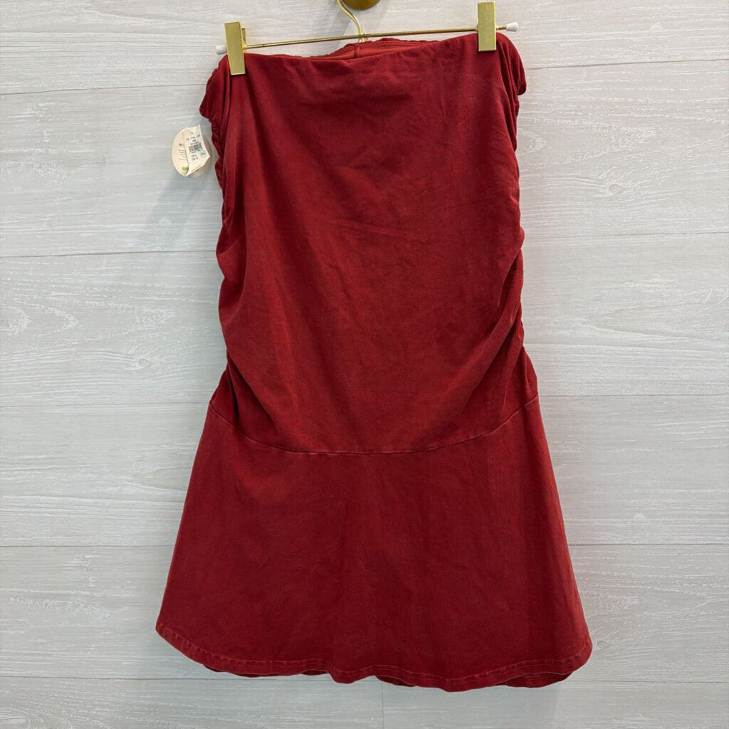 Offline by Aerie Brick Red Strapless Dress With Shorts Large