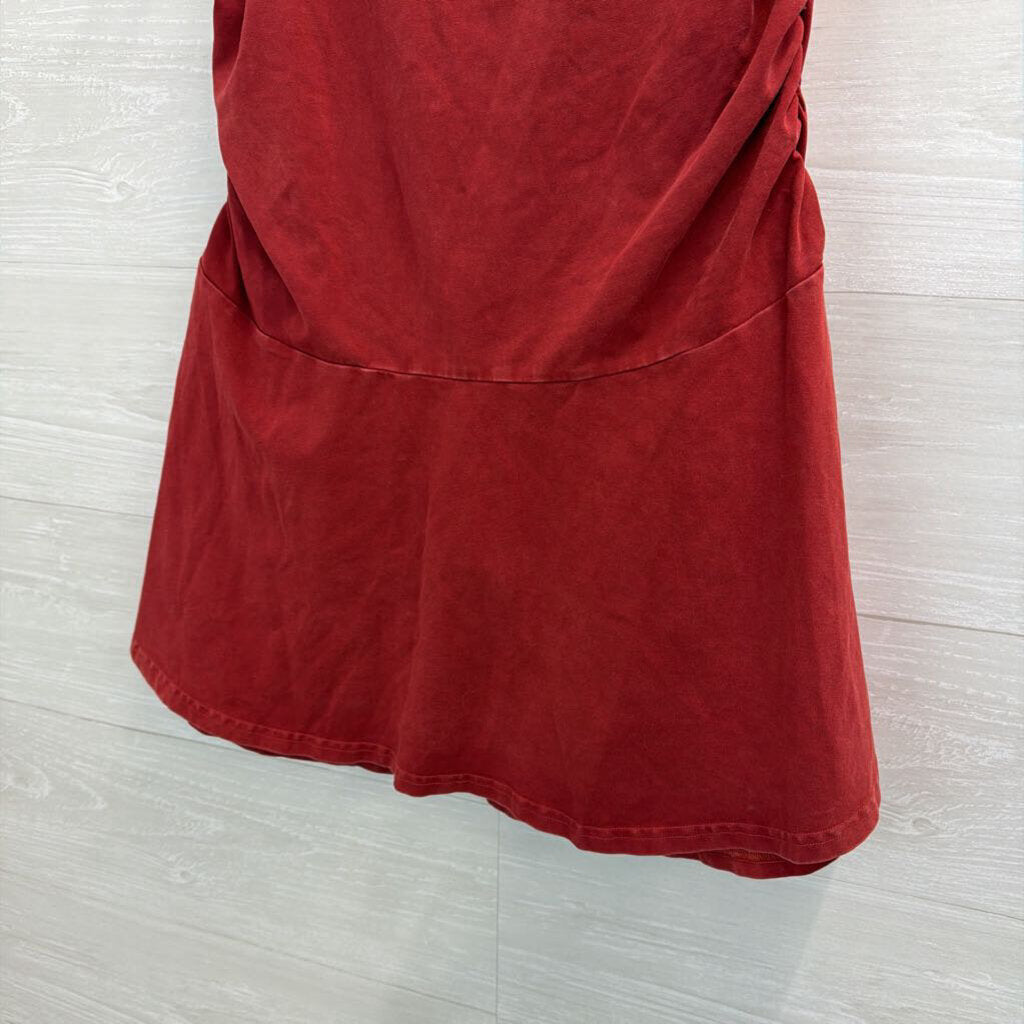 Offline by Aerie Brick Red Strapless Dress With Shorts Large